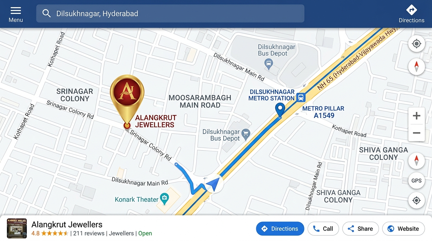 Alangkrut Jewellers Dilsukhnagar Google Map Location